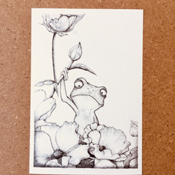 ポストカード 「花と少女と」 ５枚セット 5枚目の画像