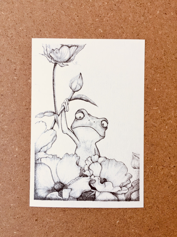 ポストカード 「花と少女と」 ５枚セット 5枚目の画像