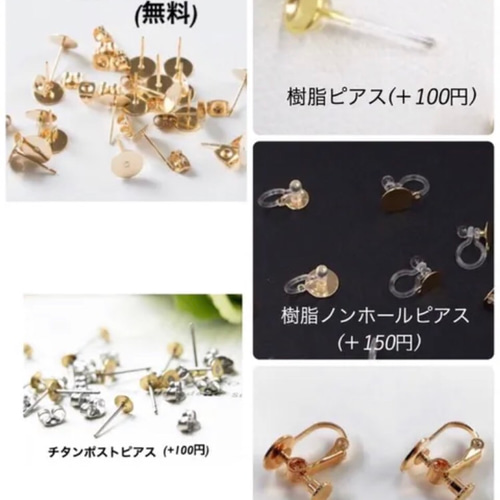 送料無料】【3色展開】レジンのボタニカルフラワーフープピアス