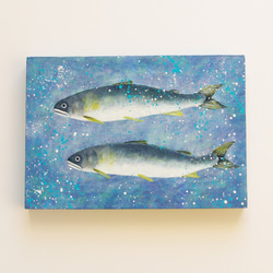 サイアミーズと鯛焼き　油絵　原画　ミニ絵画　手描き　オリジナル 受注生産】ジュエリー絵画「鉄腕アトム」AB2XS≪3週間～3か月