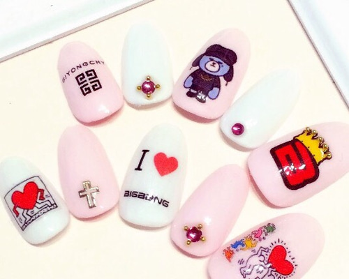 ジードラゴン　ネイルチップ　専用 BIGBANG ネイルチップ GDVer.① ビックバン/G-dragon/ジヨン/チップ