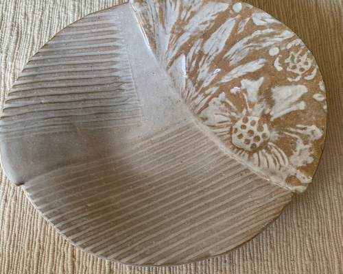 伊集院真理子作　　蓮花取皿３枚 伊集院真理子作 蓮花取皿3枚