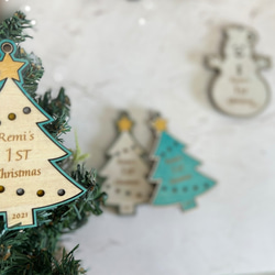 名入れ、刻印自由♪木製のツリーオーナメント(ガーランド)～クリスマスツリーの装飾に 3枚目の画像