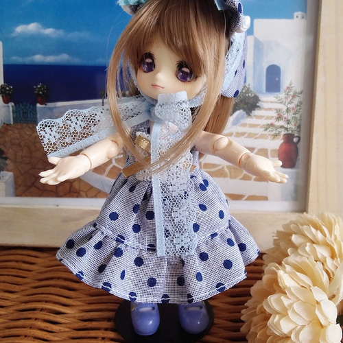 水玉のドレス セット♪ あまむす ミニスウィーツドール その他人形