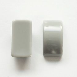 [S1906-3] 【20個】 カボション かまぼこ型 長方形 10×19mm スモーキーカラー ライトグレー 灰色 3枚目の画像