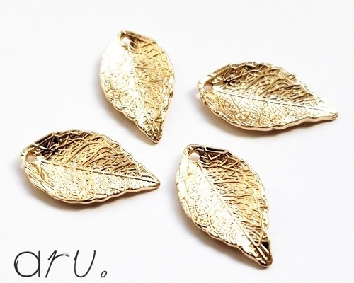 No.011 プレートチャーム ゴールド 6ペア No.011 プレートチャーム