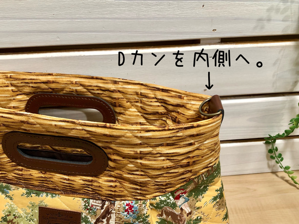 有輪YUWA赤ずきんちゃん・イエロー＆バスケット♪クラッチ2wayハンドバッグ 6枚目の画像