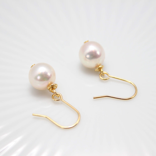 あこや真珠の一粒ピアス7mm／イヤリング[保証書付き]アレルギー対応
