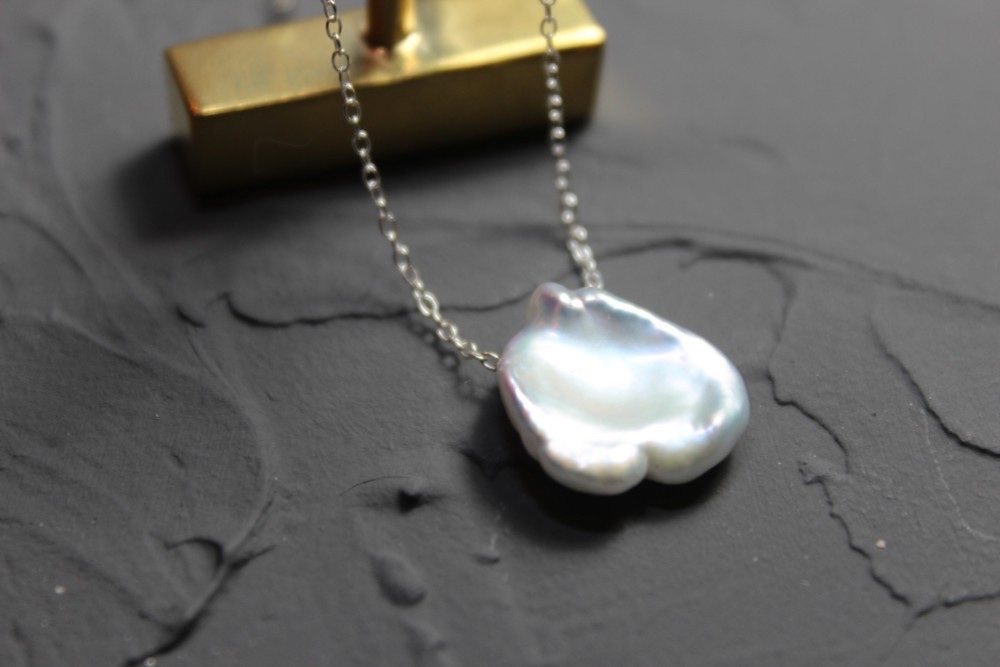 夏の福袋2022 花びら天然ケシパール「ひとひら」ネックレスとピアス選べるsilver925 14kgf 保証書付