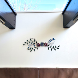 Garden  ワイヤークラフト　アート　花　壁飾り　ビーズ　可愛い　おしゃれ　インテリア　雑貨 2枚目の画像
