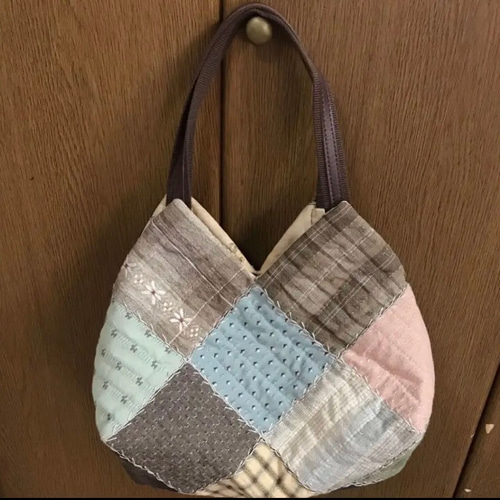 値下げ】柴田明美さんキット パッチワークハンドバッグ ハンドバッグ