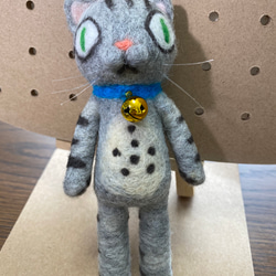 羊毛フェルトで作る猫のキーホルダー(大) 3枚目の画像