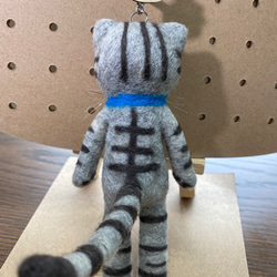 羊毛フェルトで作る猫のキーホルダー(大) 5枚目の画像