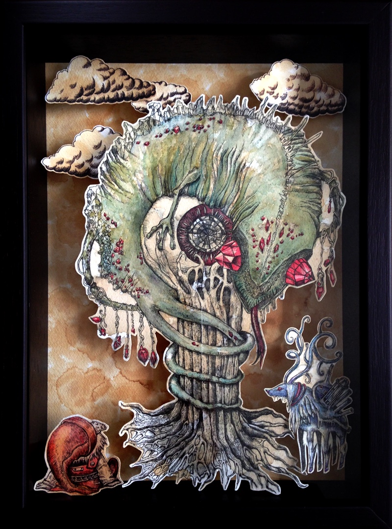 【オリジナルシャドーボックス】奇石の国 宝樹バジリスク 30,000円