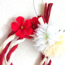 謹賀新年 紅白しめ縄飾り 3枚目の画像