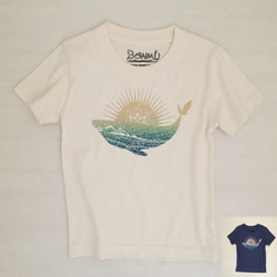 SUN WHALE TEE(キッズ90~150) 1枚目の画像