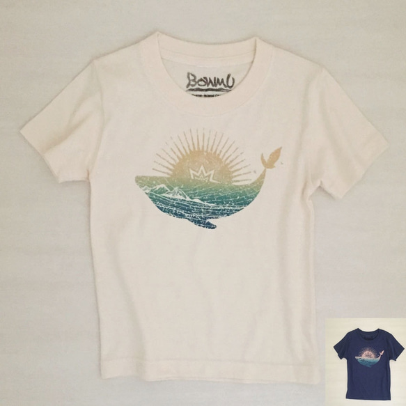 SUN WHALE TEE(キッズ90~150) 1枚目の画像