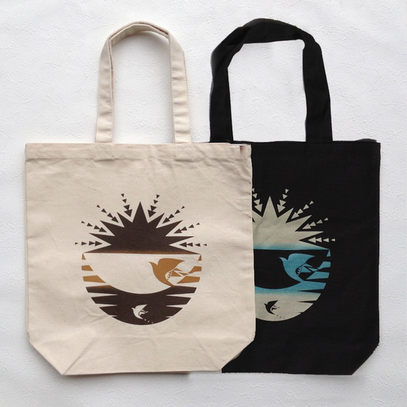 TOTE BAG SUN&MOON /M 1枚目の画像