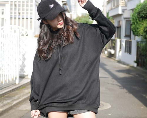 裏起毛パーカー /デイリー長袖シャツ ルーズフィットサイズ/暖かい素材