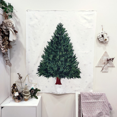 超早割祭2023】クリスマスツリー もみの木 タペストリー用生地 簡単