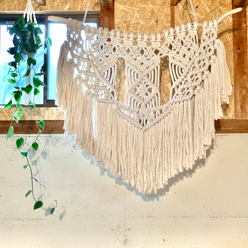 超特大マクラメタペストリー 一点物 タペストリー・壁掛け peridot 