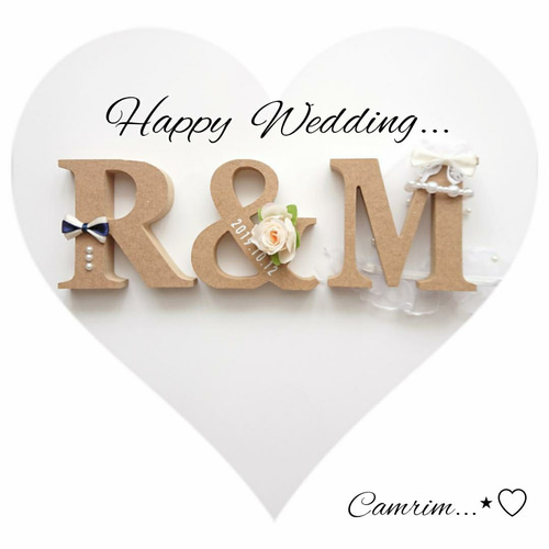 まつこ様ご確認用／イニシャルオブジェ ・ウェルカムオブジェ まつこ様ご確認用／イニシャルオブジェ ・ウェルカムオブジェ