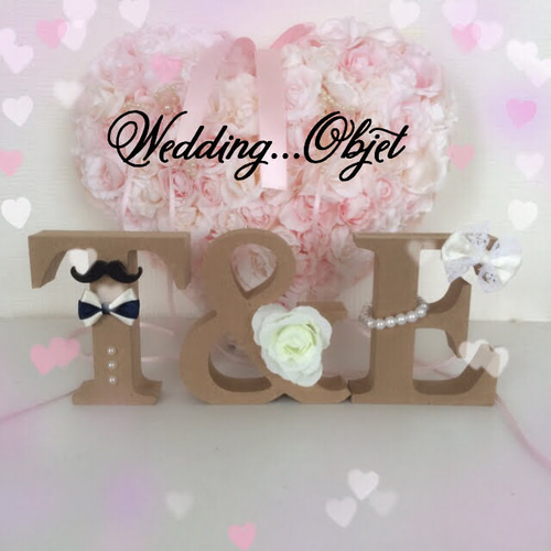 パーツのみ♡5点セット♪イニシャルオブジェ♡手作り結婚式 パーツのみ♡5点セット♪イニシャルオブジェ♡手作り結婚式