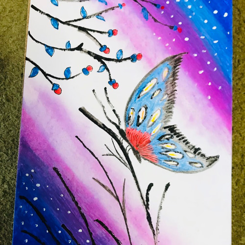 蝶絵画 跳ね返っ 蝶絵画 跳ね返っ