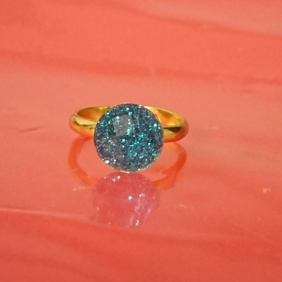 氷の宝石　ブルーアイスの指環 3枚目の画像
