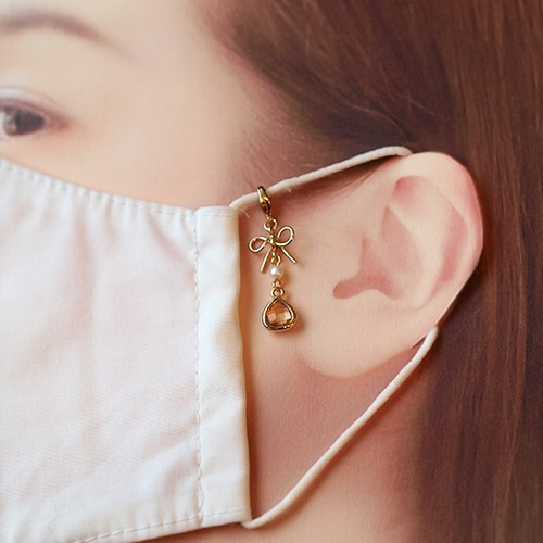 ◇完成品です◇ マスクチャーム♪ラッピングつきです ビーズ マスク