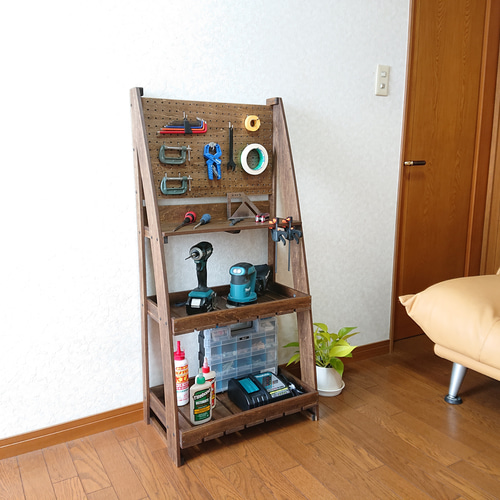 立て掛け式風なオープンシェルフ❗No.3 ／趣味の道具入れ 棚・シェルフ