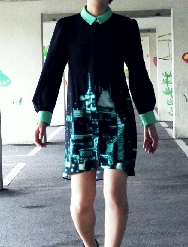 Night view シャツワンピース