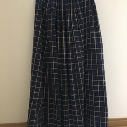 【再入荷】グレンチェックのギャザースカート 3枚目の画像
