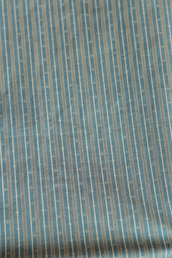 ブルーのレトロギャザースカート 4枚目の画像