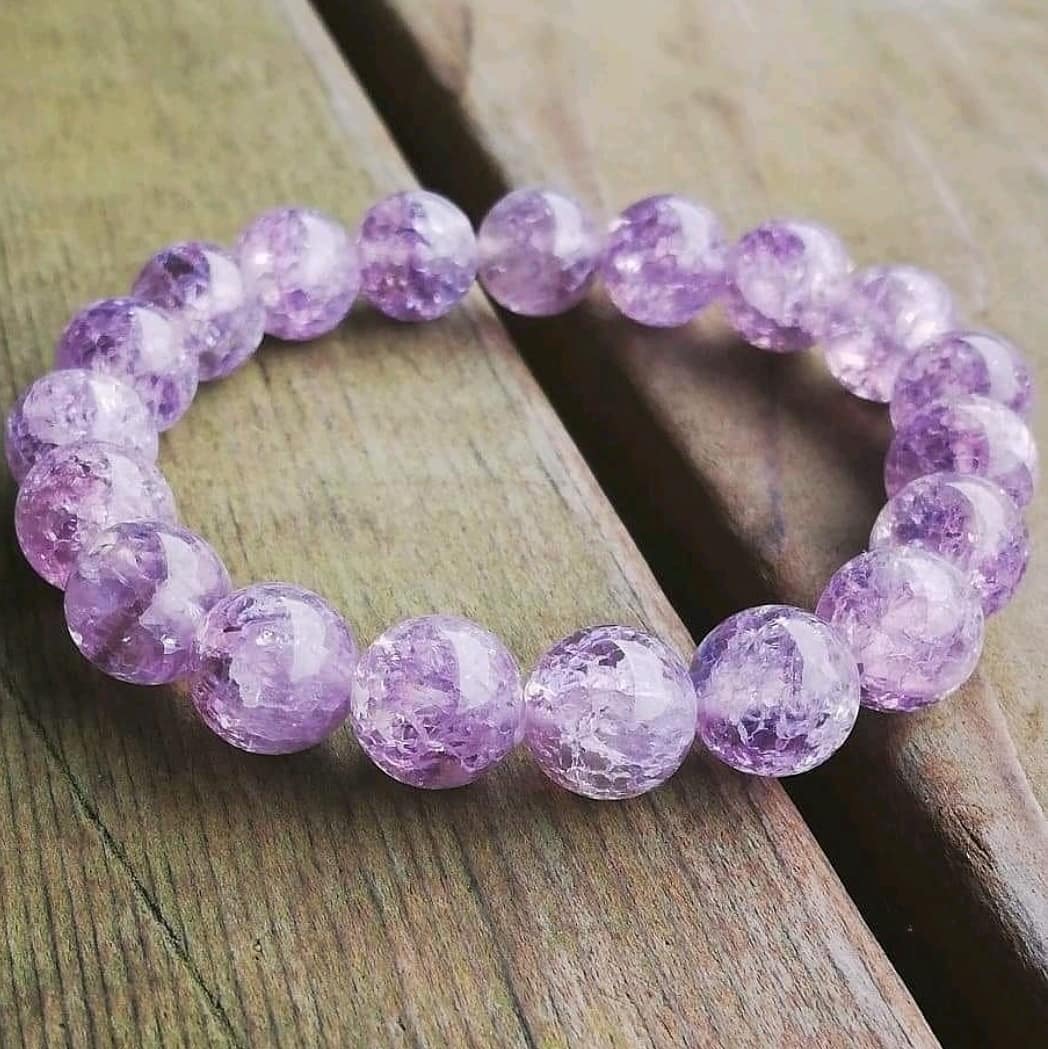 ◆◆◆クラックラベンダーアメジストのブレスレット