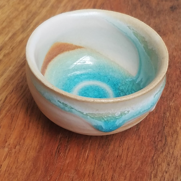 パート・ド・ヴェール　おちょこ 緑青色　ガラス作家作 パート・ド・ヴェール おちょこ 緑青色 ガラス作家作 Amazon.co