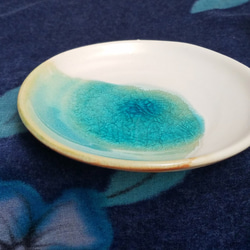 ゼリー皿　サラダプレート[遠浅の海辺]C  デザート皿　小皿　ペルシャブルー 2枚目の画像