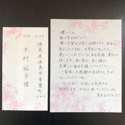 お手紙の代筆いたします【桜の便箋・横書き】 2枚目の画像