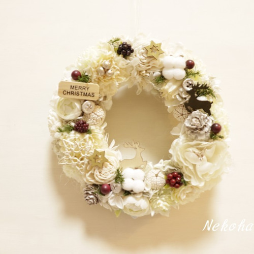 クリスマスリース（クリスマスケーキ） リース nekohana 通販 10663428 