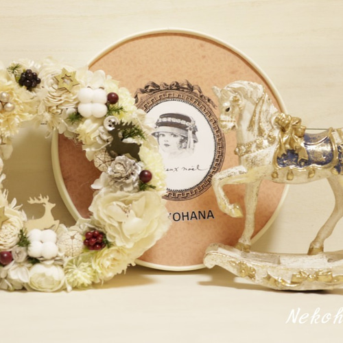 あかねこのは　三日月リース258(クリスマス) あかねこのは様専用 三日月リース258(クリスマス) クリスマス