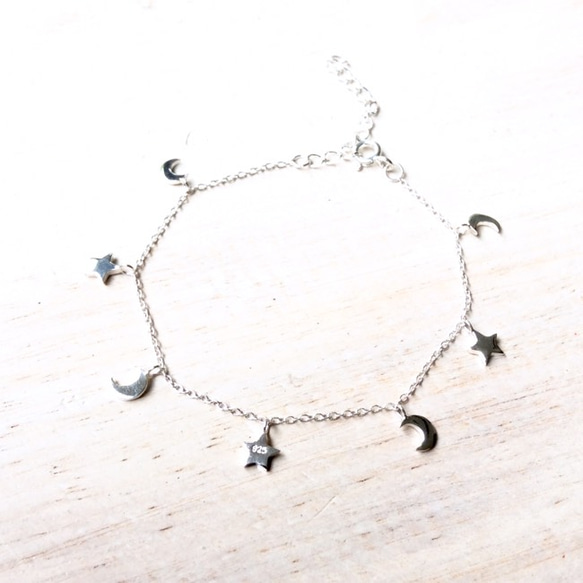 シルバー925 月 と 星 の ブレスレット ブレスレット Ubud Moon 通販