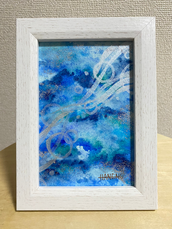 仔犬と紫陽花　水彩画　原画　額付き 紫陽花」透明水彩画 原画 風景画 額縁付 SMサイズ 絵画 Oni 通販