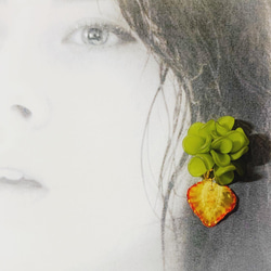 ★北海道の果樹園とコラボ！「押しフルーツ」◆いちごピアス/イヤリング◆#128-131 10枚目の画像