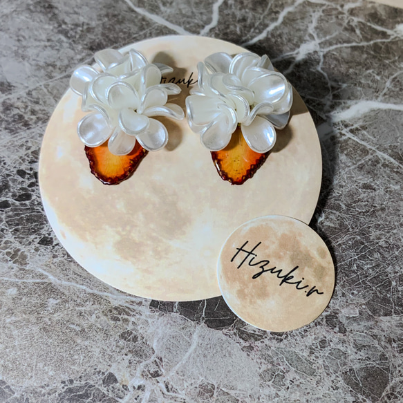 ★北海道の果樹園とコラボ！「押しフルーツ」◆いちごピアス/イヤリング◆#128-131 1枚目の画像