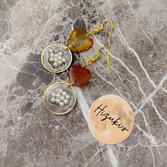 ★北海道の果樹園とコラボ！「押しフルーツ」◆いちごピアス/イヤリング◆#137-138 1枚目の画像