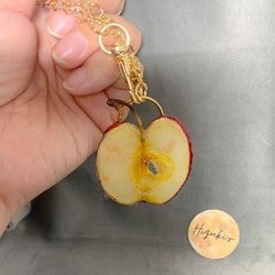 ★北海道の果樹園とコラボ！「押しフルーツ」◆りんごのバッグチャーム◆#141 2枚目の画像
