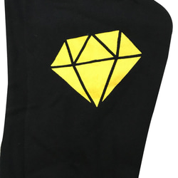 ユニセックス ダイヤモンドパーカー 黒 スポーティ カジュアル 2枚目の画像