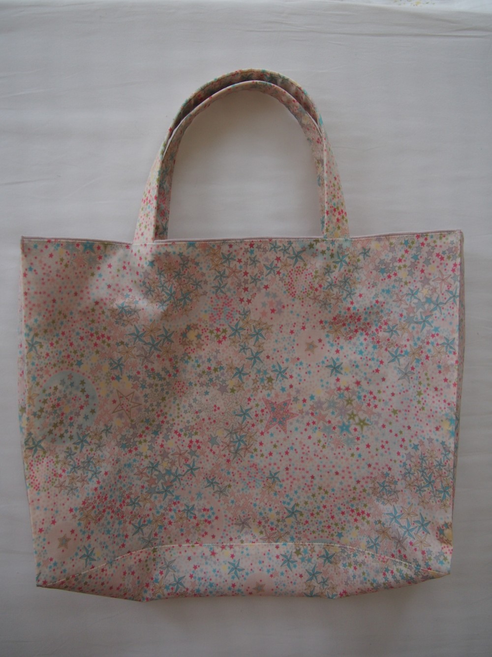 マチ付きバッグ*Mサイズ*リバティ*ビニコ*Adelajda*パステル*２８cm×３８cm✕１０cm