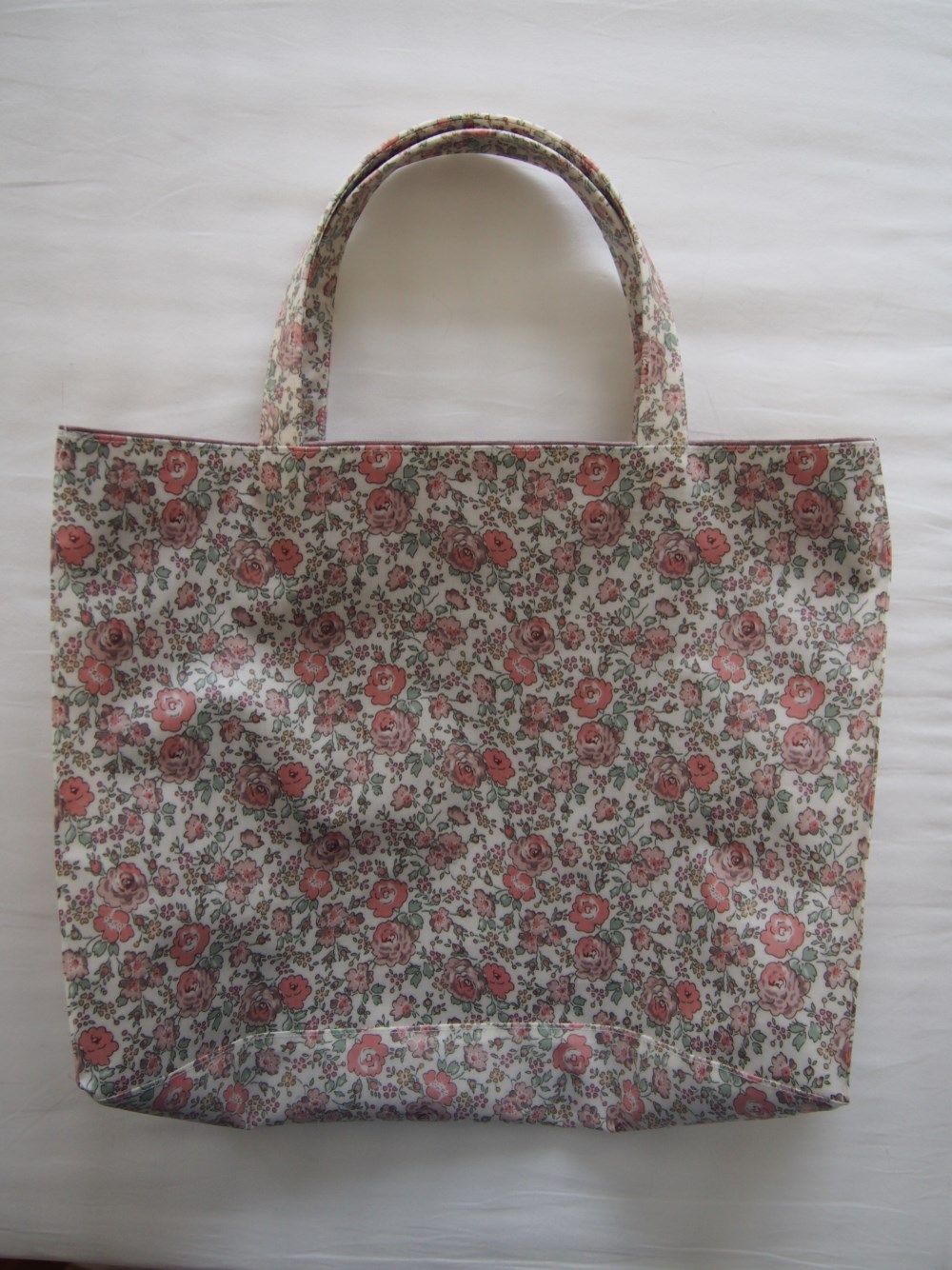 リバティ*マチ付きバッグ*Mサイズ*Felicite*あずきミルク*28×39×10