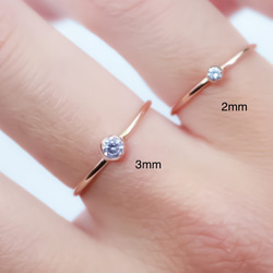 選べる天然石】引っかかりのない覆輪ベゼルリング(3mm石)0.1ct 選べる天然石】引っかかりのない覆輪ベゼルリング(3mm石)0.1ct